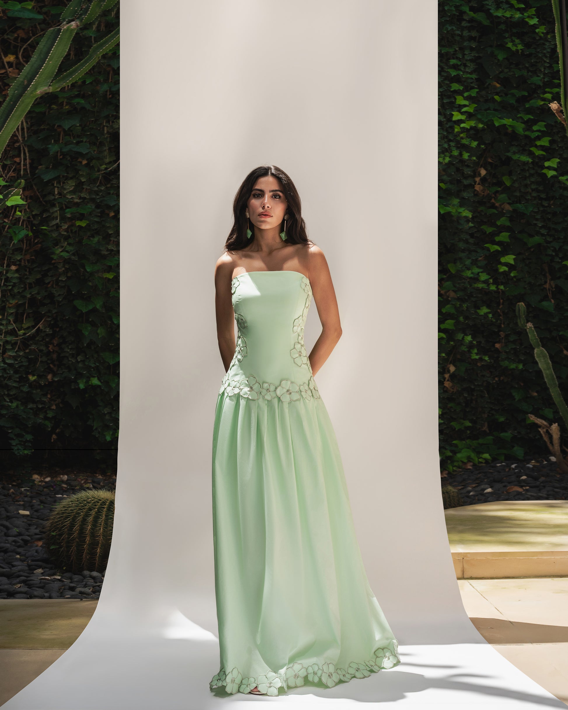 Fleur Dress [poplin aqua]