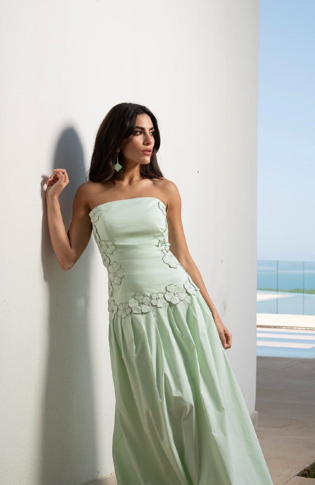 Fleur Dress [poplin aqua]