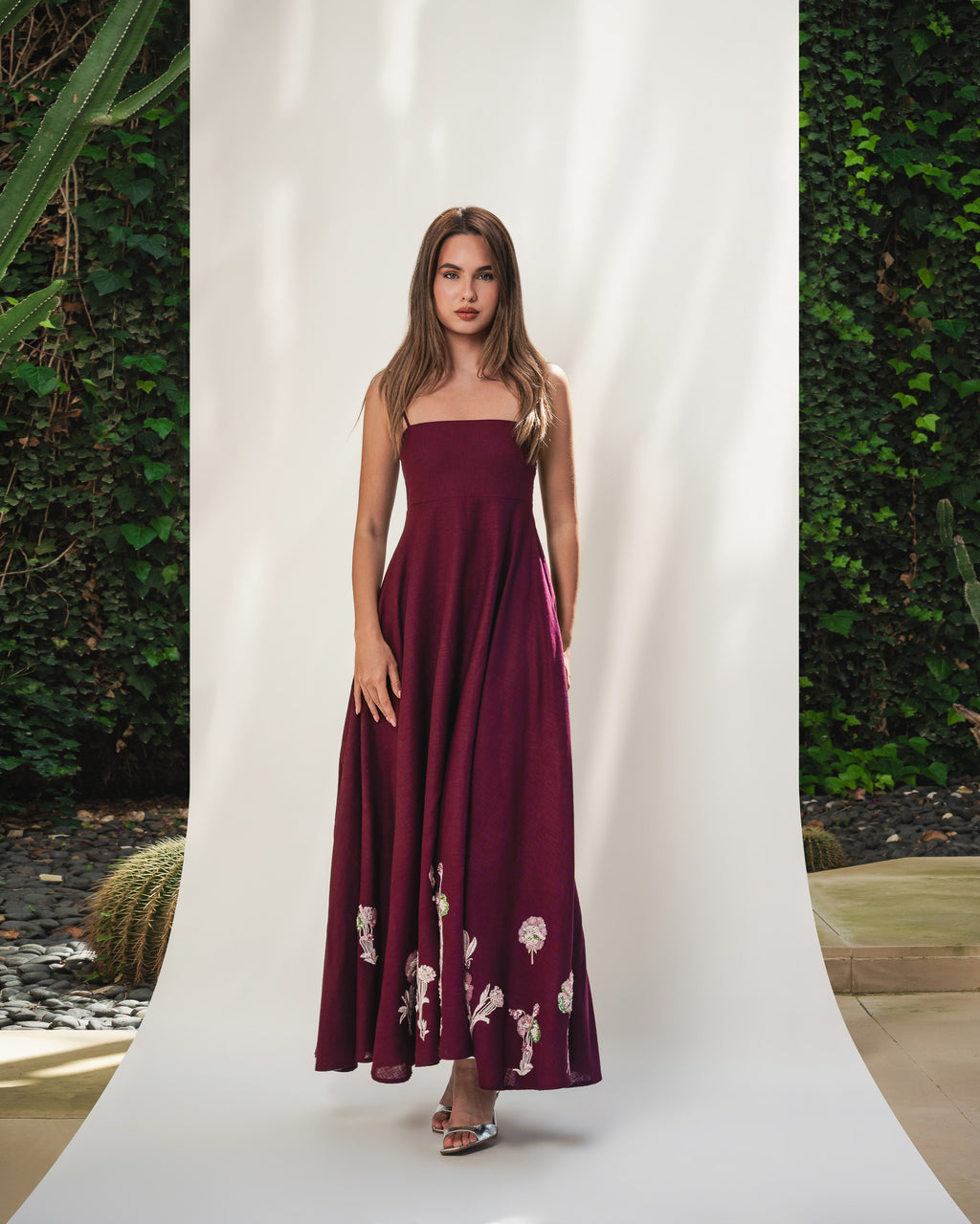 Misa Dress (Burgundy)